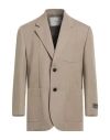 Dunst Unisex Layered Heavy Wool Blend Blazer In Beige