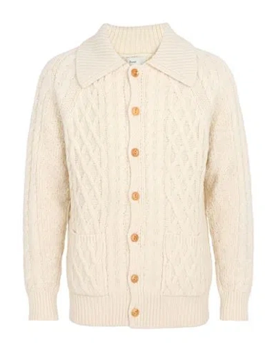 Dunst Man Cardigan Cream Size Xs Wool, Nylon, Polyester, Acrylic In Neutral
