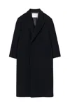 Dunst Maxi Double Wool Coat In Black
