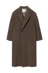 Dunst Maxi Double Wool Coat In Brown