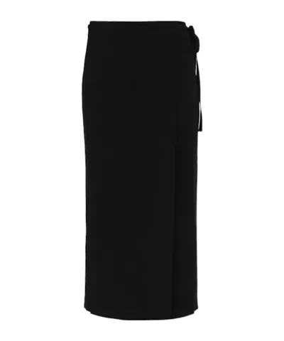 Dunst Maxi Wrap Skirt In Black