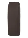 Dunst Maxi Wrap Skirt In Burgundy
