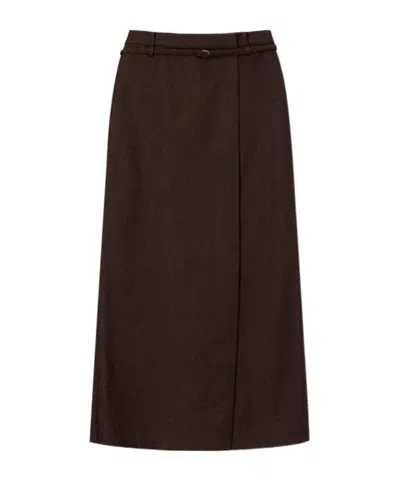 Dunst Maxi Wrap Skirt Brown