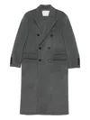 Dunst Wool Double-breasted Coat In Gray