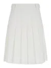 Dunst White Skirt With Balloon Design And Pleated Details In Cotton Blend Woman In White