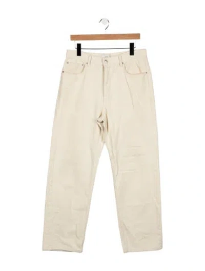 Pre-owned Dunst Mid-rise Straight Leg Jeans In Neutral