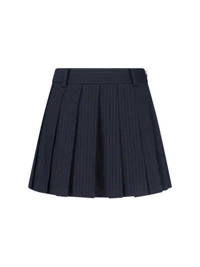 Dunst Pleated Mini Skirt In Blue