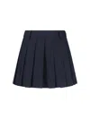 Dunst Pleated Mini Skirt In Blue