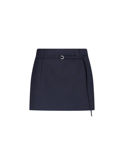 Dunst Mini Skirt With Belt In Blue