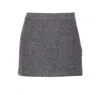 Dunst Mini Wool Skirt In Gold
