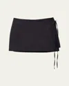 Dunst Mini Wrap Skirt In Black