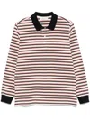 Dunst Multicolor Polo Shirt With All-over Striped Motif And Logo Embroidered On The Front In Cotton Man In Blue