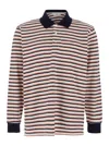 Dunst Multicolor Polo Shirt With All-over Striped Motif And Logo Embroidered On The Front In Cotton Man In Multicolor