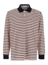 Dunst Multicolor Polo Shirt With All-over Striped Motif And Logo Embroidered On The Front In Cotton Man In Multicolor