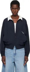 Dunst Navy Blocking Wind Breaker Jacket In Navy
