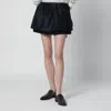 Dunst Navy Blue Mini Skirt With Overlapping Panel In Black