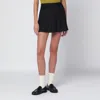 Dunst Navy Blue Striped Pleated Mini Skirt In Blue