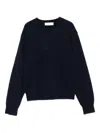 Dunst Navy Blue Wool Crewneck Sweater In Blue