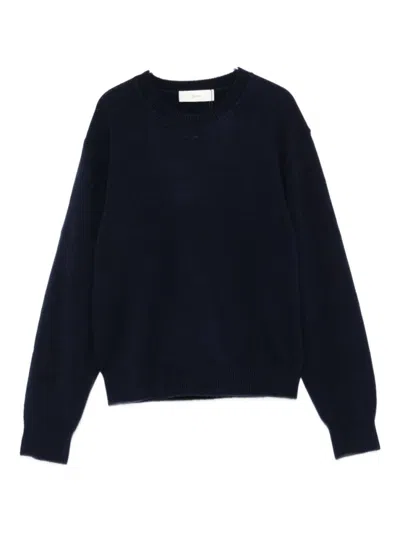 DUNST NAVY BLUE WOOL CREWNECK SWEATER