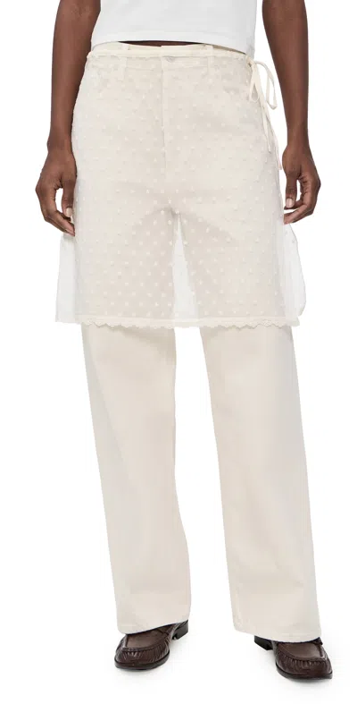 Dunst Needlework Layering Skirt Ivory In White