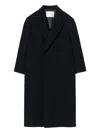 Dunst Maxi Double Wool Coat In Blue