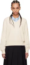 Dunst Collared Wool Blend Sweater In Ivory