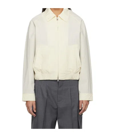 DUNST OFF-WHITE SPREAD COLLAR JACKET