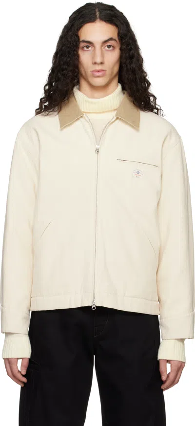 Dunst Off-white Vintage Work Jacket In Cream