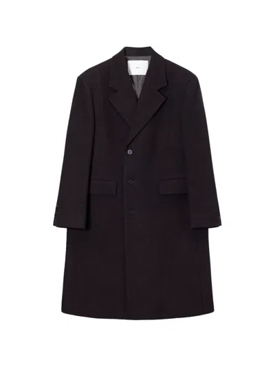 Dunst Off-center Single-breasted Coat In Brown