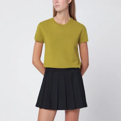 DUNST DUNST  OLIVE GREEN WOOL BLEND JUMPER