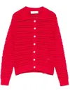 Dunst Open-collar Cardigan In Red
