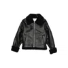 Dunst Unisex Loose Fit Shearling Jacket In Black