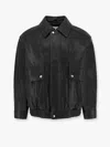 Dunst Black Jacket With Pockets On The Front And Elastic Hem In Leather Man