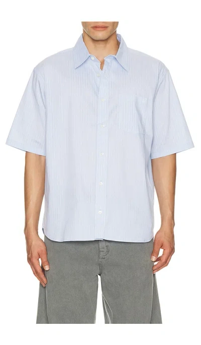 Dunst Oversized Half Sleeve Shirt In Blue