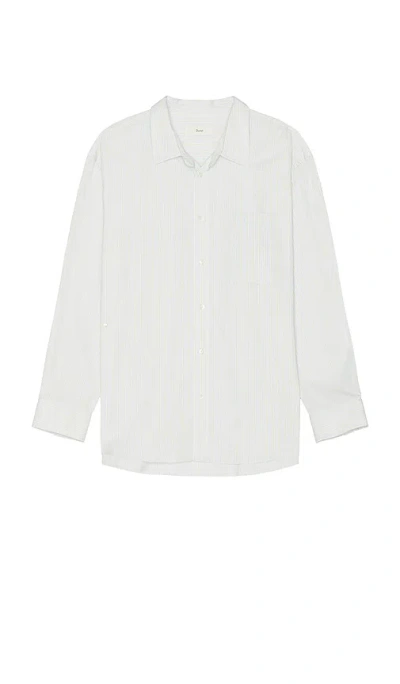 Dunst Oversized Shirt In Misty Blue Stripe