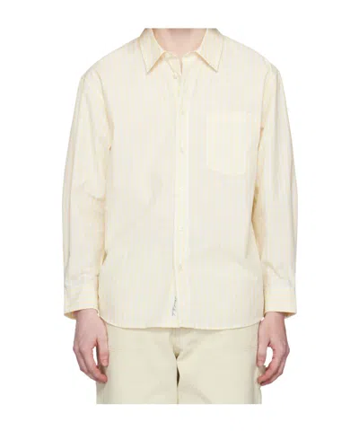 Dunst Oversized Striped Shirt In White