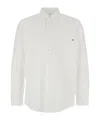 Dunst White Shirt With Patch Pocket On The Front And Embroidered Logo