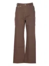 Dunst Patch-logo Jeans In Brown