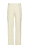 Dunst Off-white Patched Carpenter Canvas Trousers In 奶油色