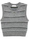 Dunst Pullunder Mit Jacquardmuster In Gray
