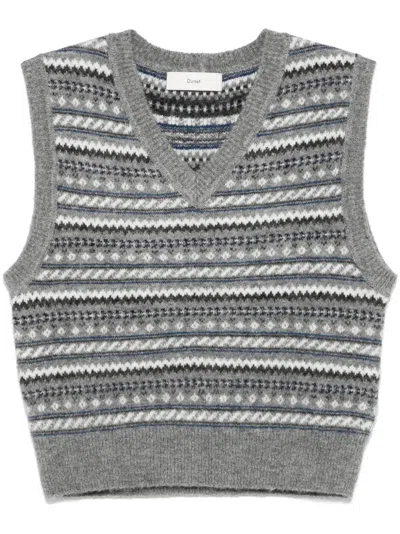 Dunst Pullunder Mit Jacquardmuster In Gray