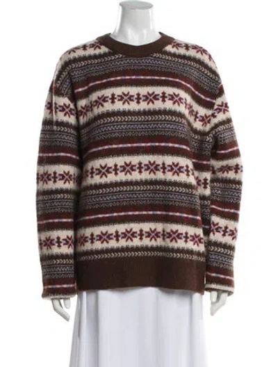 Pre-owned Dunst Patterned Crew Neck Sweater In Multicolor