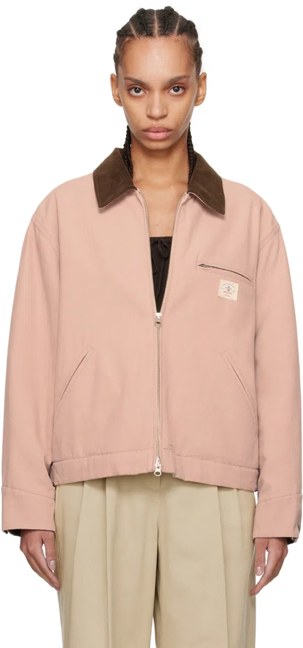 Dunst Pink Vintage Work Jacket | ModeSens