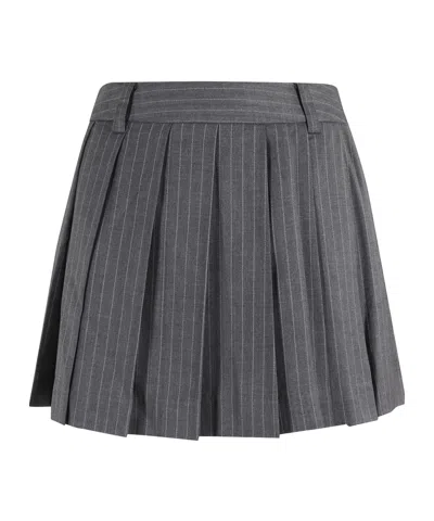 DUNST PINSTRIPE PLEATED SKIRT
