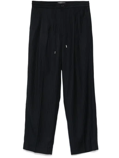 Dunst Pinstriped Trousers In Blue