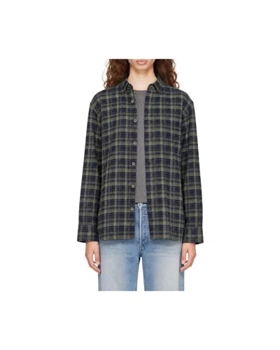 Dunst Plaid Flannel Shirt In Gray
