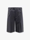 Dunst Pleated Check Wool Blend Bermuda Shorts In Multi