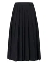 Dunst Wool Blend Midi Skirt In Black