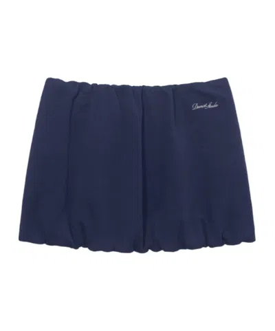 Dunst Pleated Midi Skirt In Blue