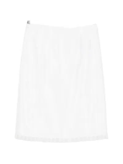 Dunst Pleated Midi Skirt In White